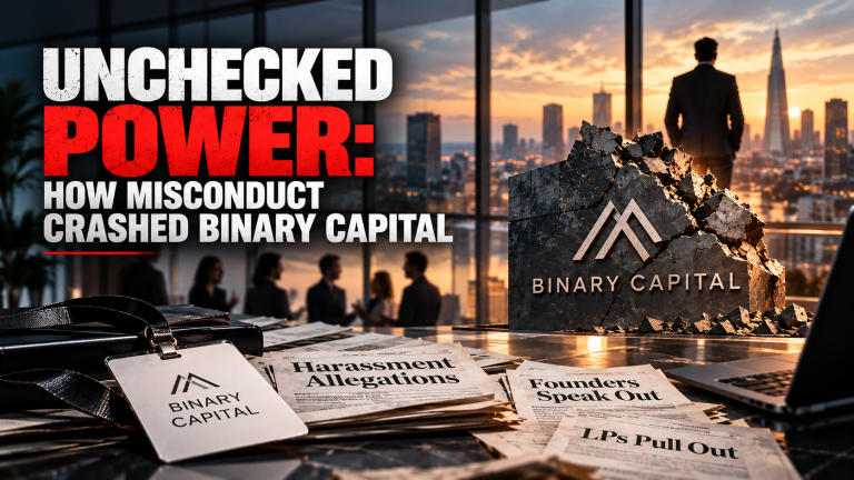 Illustration of Binary Capital's leadership crisis and venture capital governance risks